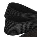 Стропа (ременная лента) 48 мм / 25 метров, [69.2 г/пог.м], 100% п/э, с латексом, черный
