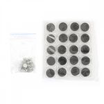 Пуговицы джинсовые ⌀15 мм, фиксированная ножка, металл, TBY-1356 черный матовый уп.20 шт