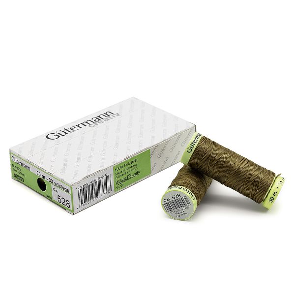 Нитки отделочные Gutermann Top Stitch, 30м, 528 защитно-оливковый, 5 катушек
