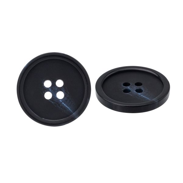 Пуговица 4 прокола 40L = 25 мм, пластик, col.D т. синий, CN2865, 36 шт