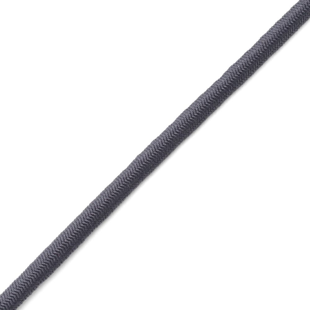 Резинка шляпная (шнур эластичный) 4.0 мм / 100 метров, 12 серый