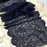 Кружево бельевое эластичное 225 мм / 120 м, 40992 цв.L061 т.синий, Kruzhevo