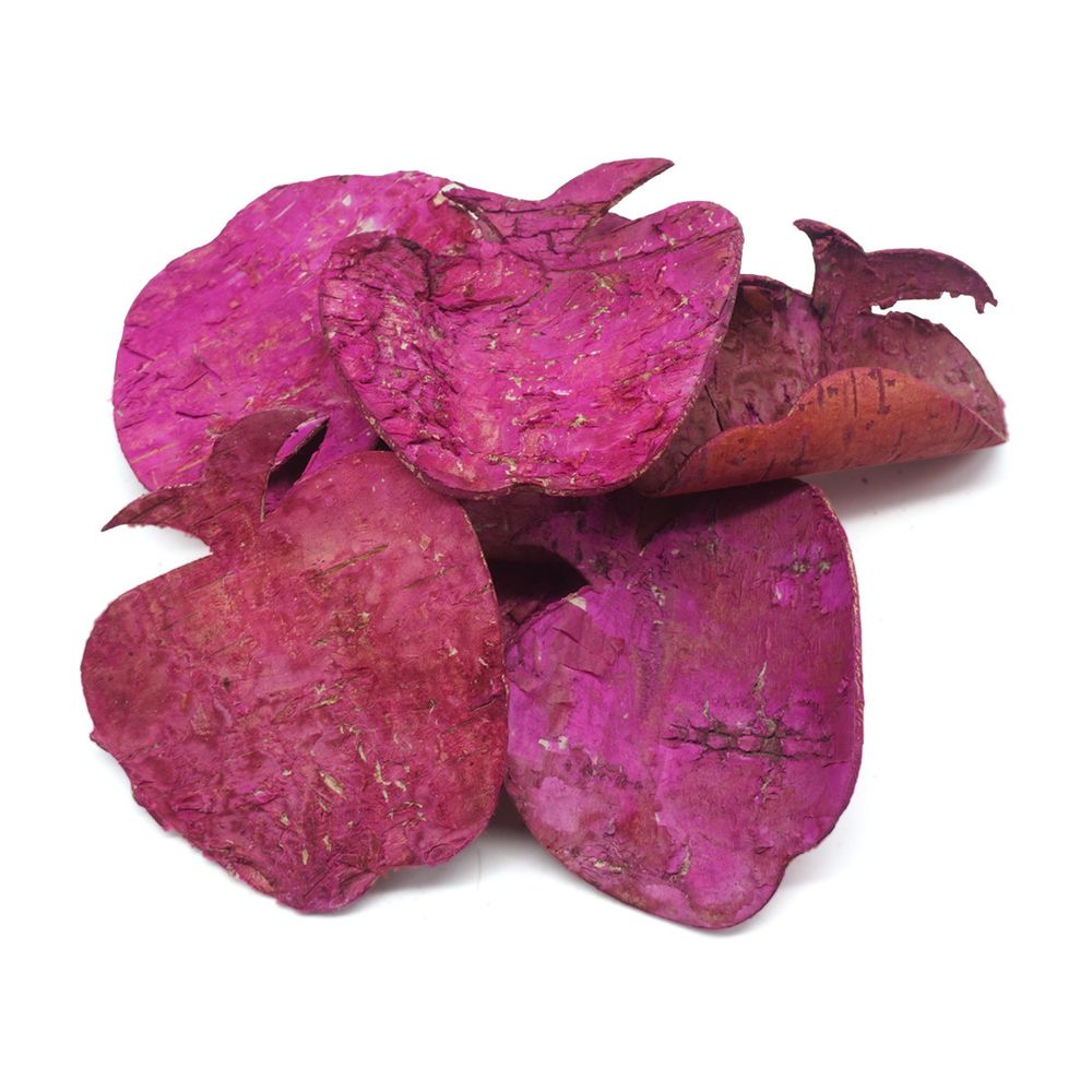 Декоративные элементы из коры дерева "Яблоко", 7см, 8 шт, розовый