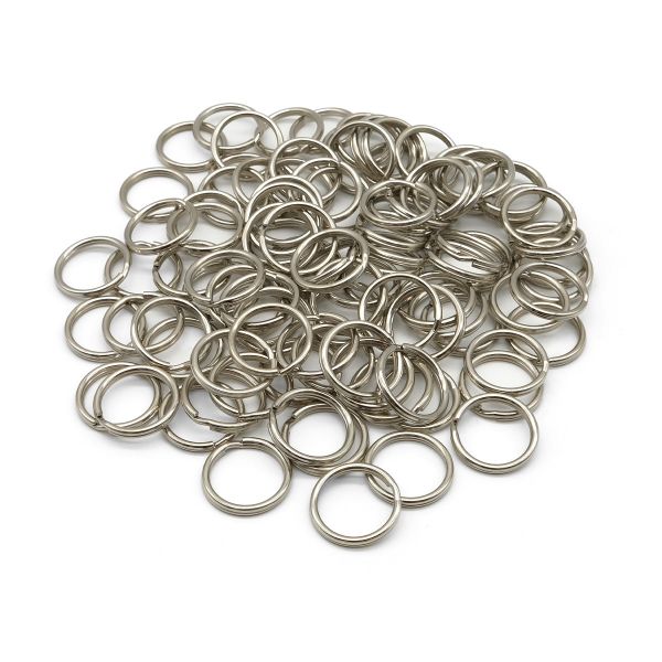 Кольцо для ключей и брелоков ⌀25 мм (32х32 мм, ⌀3,5 мм), никель, 100 шт