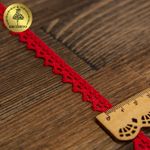 Кружево вязаное (тесьма) 10 мм / 10 метров, 5036.31 цв.31 красный, 10 м, Kruzhevo