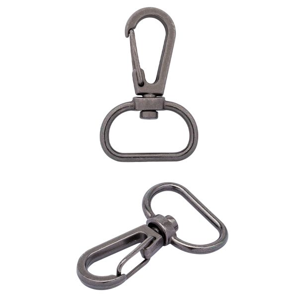 Карабин металл 20.0 мм (41х26 мм), цв.чер.никель, 20 шт