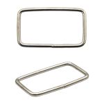 Рамка прямоугольная металл 31х15х2 мм (никель), 100 шт