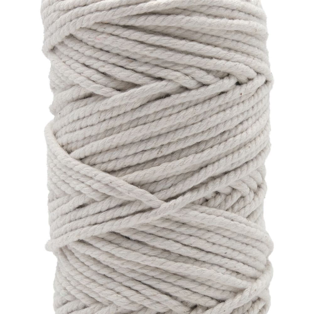 Шнур круглый х/б ⌀4.0 мм / 100 метров, (бобина) цвет суровый