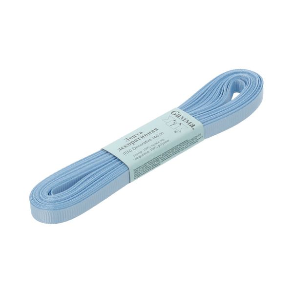 Лента репсовая нарезка 06.0 мм / 10 шт по 5.4 метра, 088 голубой, Gamma GR-06