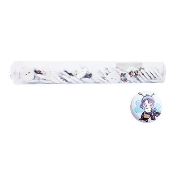 Пуговицы деревянные Мультяшные персонажи 18мм 50 шт, Пчелка 2