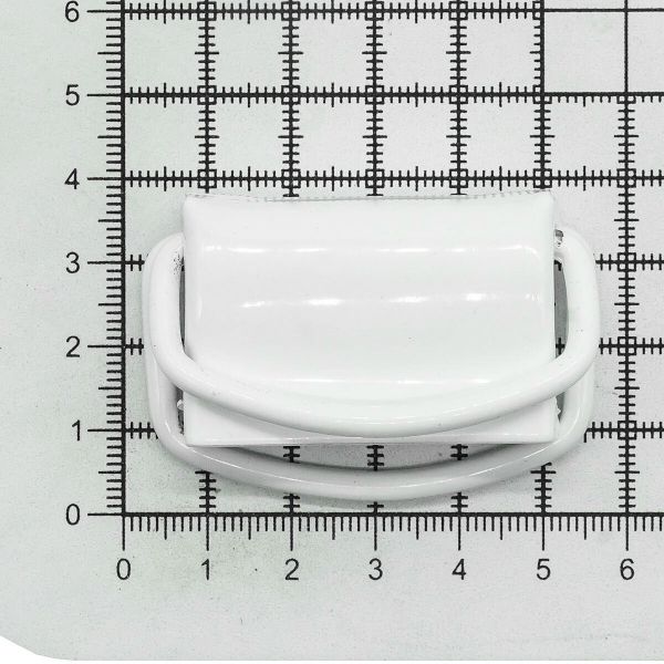 Пряжка ременная металл 38 мм, белый, 6 шт