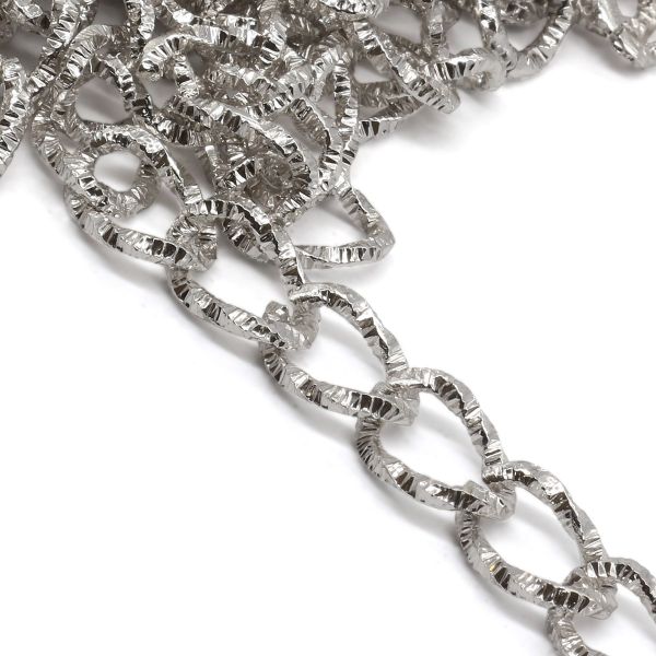 Цепь алюминиевая 11,6 мм, 7,8 мм, боб(10 м) (никель) K