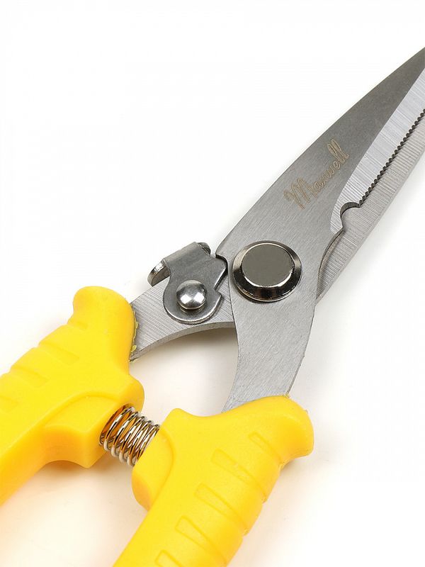 Секатор прямое лезвие 80/210.1 ручки желтый пластик, Maxwell Garden