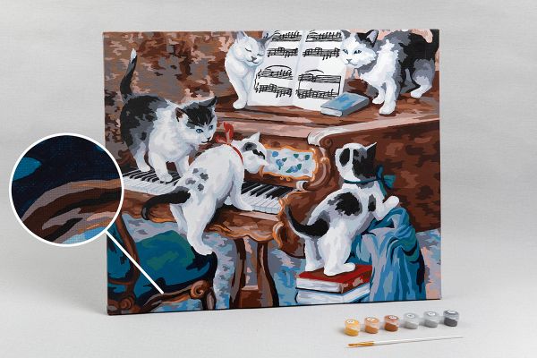 Картина по номерам Фрея, Пушистый ансамбль, 50х40 см