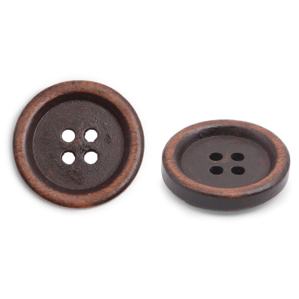 Пуговицы 4 прокола 32L (20мм), (Brown2 (коричневый2)), 36 шт