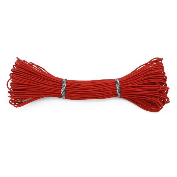 Резинка шляпная (шнур эластичный) ⌀2.0 мм / 30 метров, красный