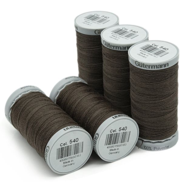 Нитки суперкрепкие Gutermann Extra Strong M782, 100м, 540 молочный шоколад, 5 катушек