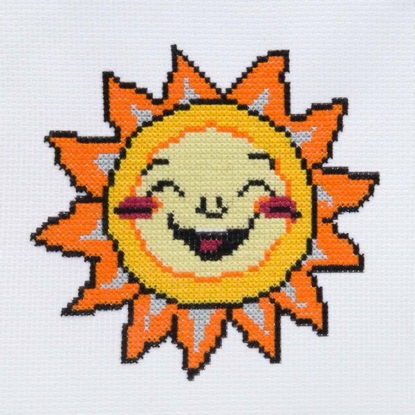 Набор для вышивания нитками Hobby&Pro Kids, Солнышко 19х18 см