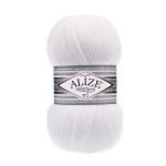 Пряжа Alize (Ализе) Superlana TIG / уп.5 мот. по 100 г, 570м, 55 белый