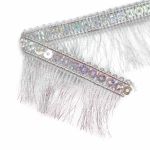 Бахрома отделочная 33.0 мм / 12 метров, металлизированная серебро