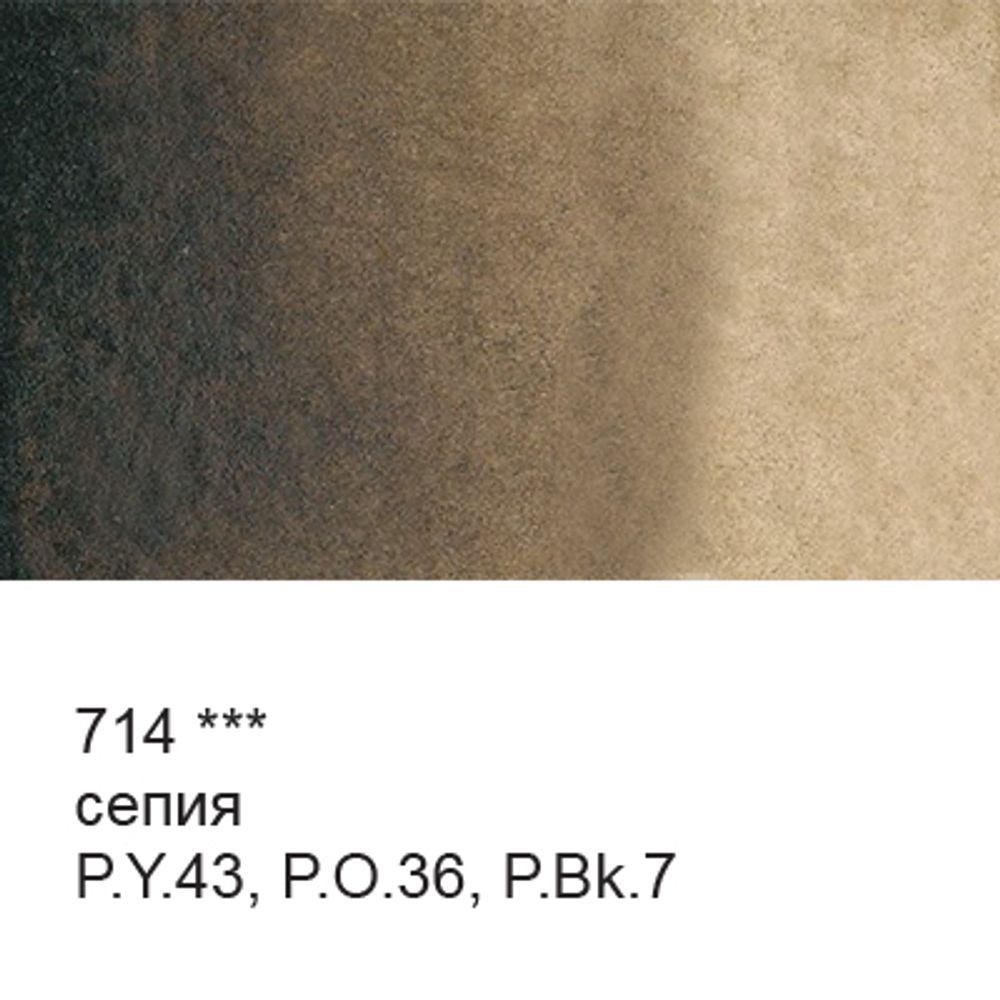 Краска акварель художественная в тубе 10 мл, 3 шт, 714 Сепия, Vista-Artista VGWT