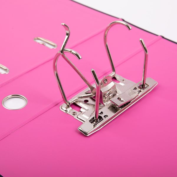 Регистратор PVC, 2-х стороннее покрытие, мет.уг. 75 мм, 10 шт, Trend A4 арочный механ, черный/розовый ЕС100262113, Expert Complete