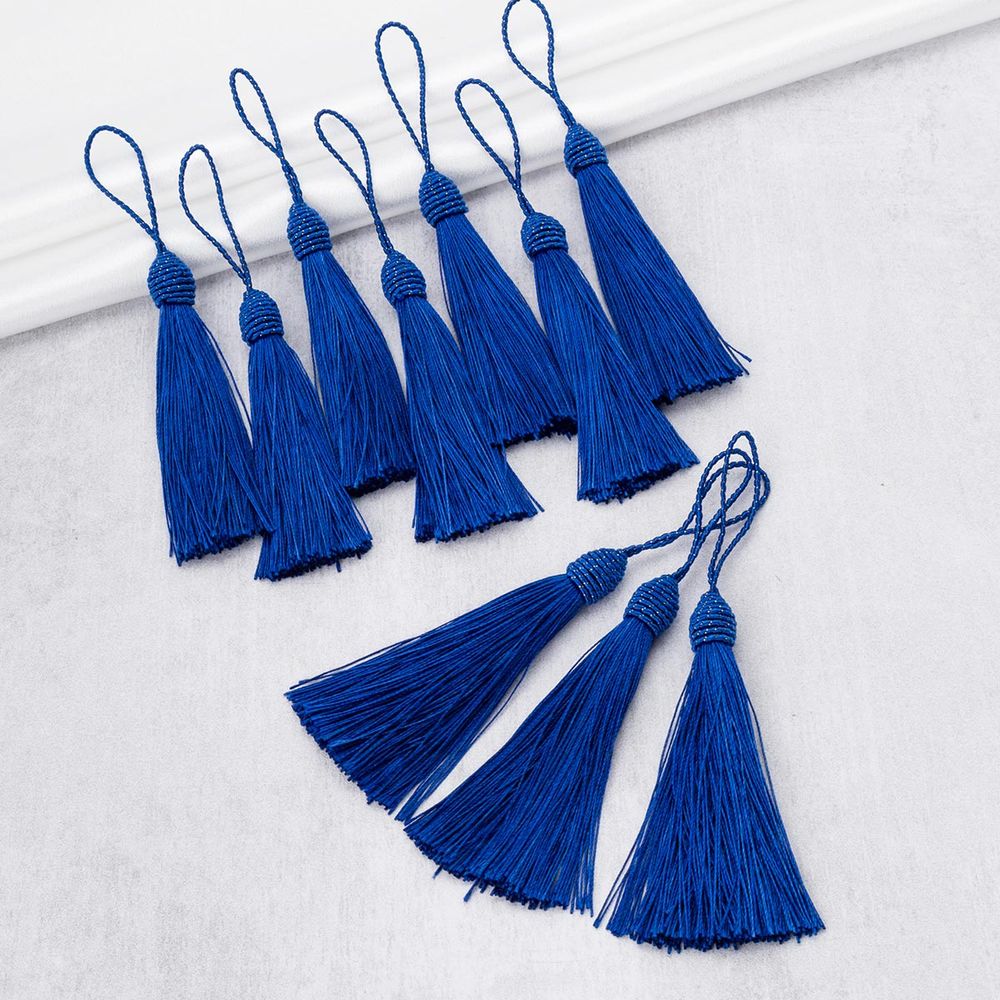 Кисть шторная l=10 см, полиэстер, 10 шт, 23 василек, CL-033