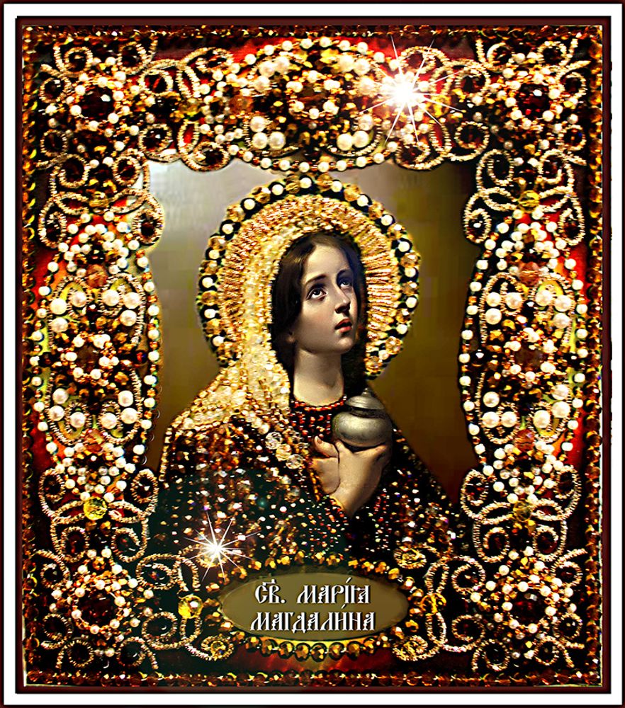 Образа в каменьях, Святая Мария Магдалина 14,5х16.5 см