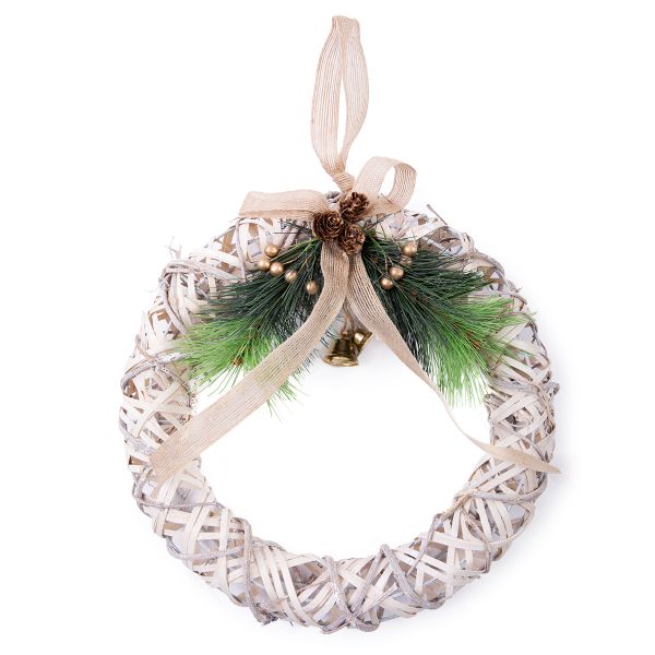 Венок из лозы ⌀30 см, толщ. 5 см, 01, Blumentag MRB-74