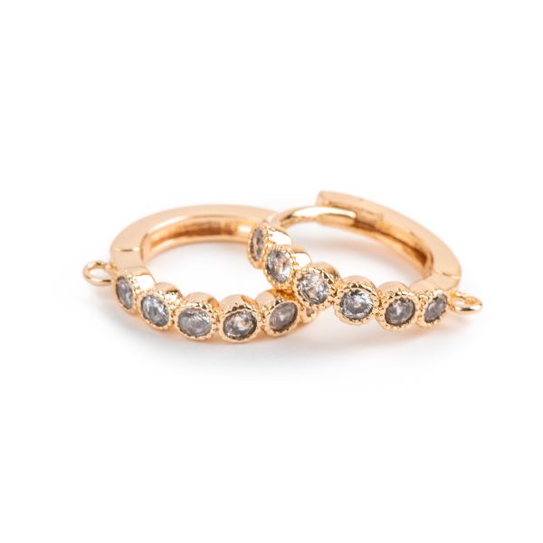 Швензы 13.5 мм, 10 шт (5х2 шт), 02 под золото, Zlatka FMK-H19