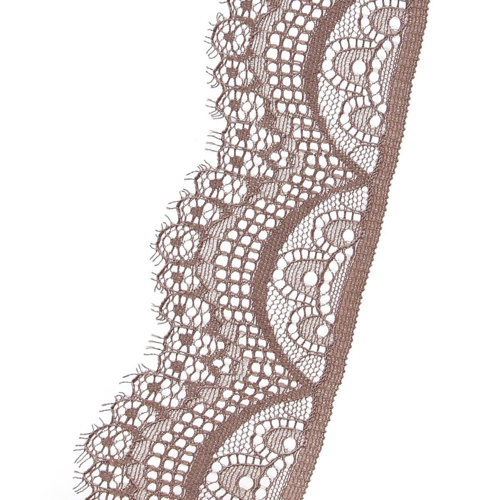 Кружево эластичное (стрейч) 60 мм / 13.71 метра, C072 шиншилла