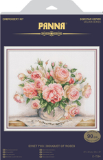 Panna, Золотая серия, Букет роз, 27х21.5 см