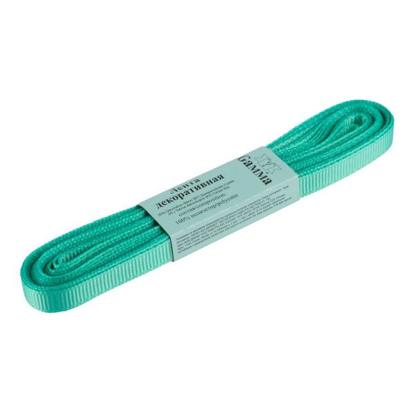 Лента репсовая нарезка _6.0 мм / 10 шт по 5.4 метра, 010 тропик, Gamma GR-06