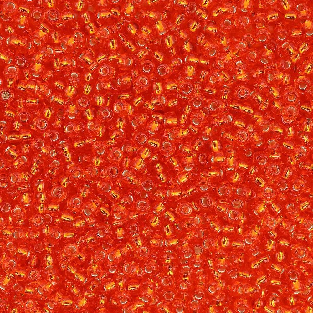 Бисер Preciosa прозрачный с серебр.центром 10/0 (97030), круг.отв., 500гр