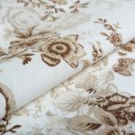 Ранфорс Розы моно 130 г/м², 100% х/б, 240 см, в нарезке, цв. бежевый, 3 метра /TOS/