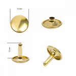 Хольнитены двухсторонние сталь 12х12 мм, №123, TBY.5212 цв. золото уп. 1000 шт, TBY