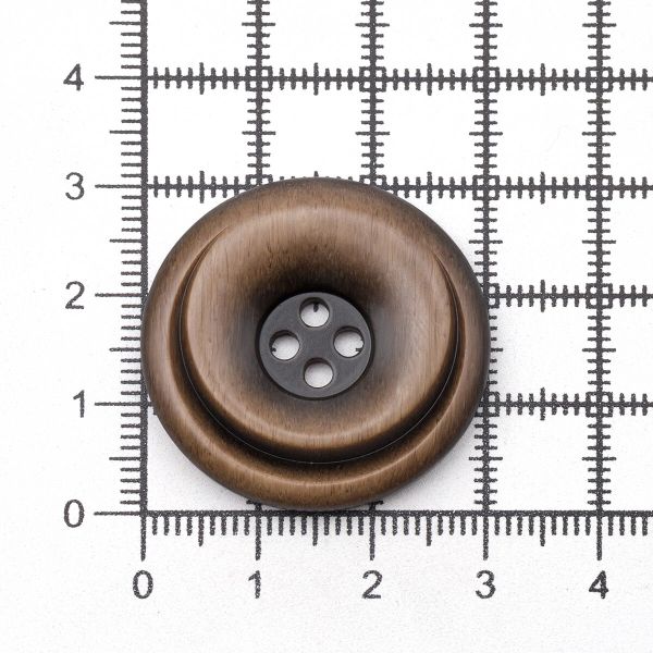 Пуговицы 4 прокола 46L=30 мм, пластик (имитация дерева), col.B темно-коричневый, 36 шт, CN2821