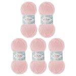 Пряжа Alize (Ализе) Happy Baby New / уп.5 мот. по 100 г, 320м, 184 розовая пудра