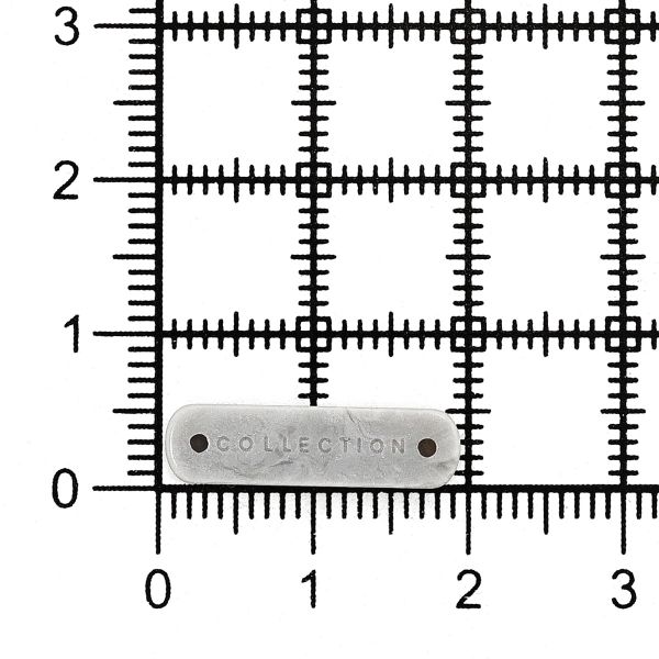Украшение пришивное 19х5 мм, пластик, светло-серый, СВ_Т-23, 36 шт