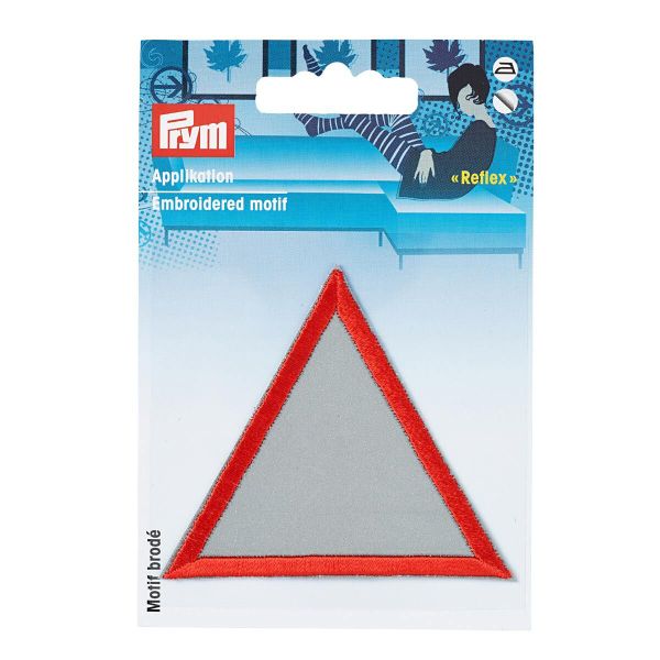 Термоаппликация светоотражающая, самоклеящаяся при помощи утюга Предупреждающий знак 1шт Prym 925509