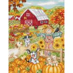 Набор для вышивания нитками LetiStitch L9936, Осенняя ферма 27х35см