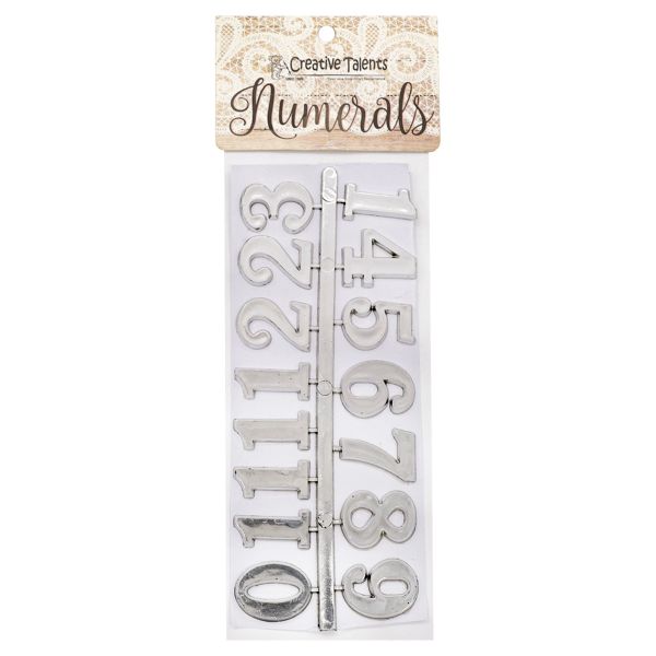 Цифры арабские для часов 2,5см (серебро), 5AS-085