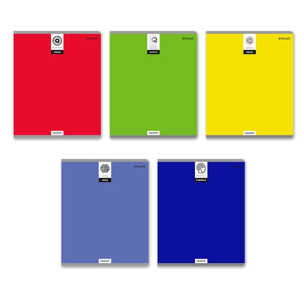 Тетрадь ученическая общая, пантон, A5+ 48 л. на скобе 65 г/м², белизна 100%, 10 шт, клетка в термоусадочной пленке, 000753 Моноколор, Светоч 48ТЕТк-005