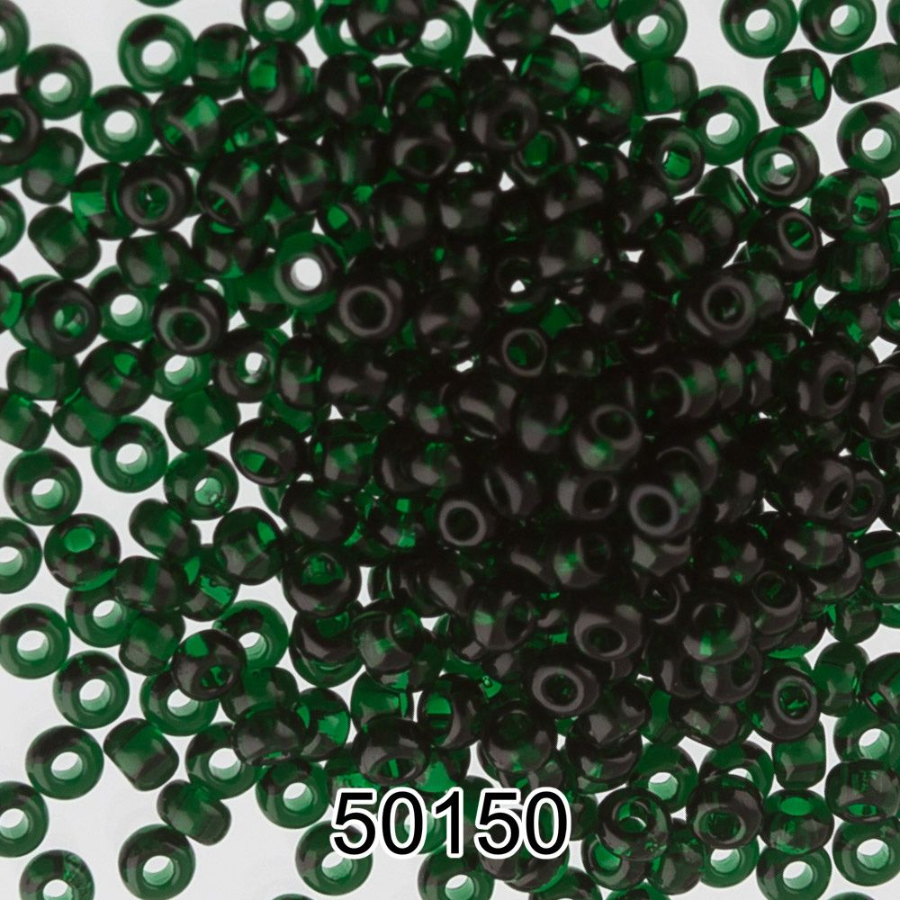 Бисер Preciosa круглый 10/0, 2.3 мм, 500 г, 50150 (Ф111) т.зеленый