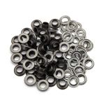 Люверсы металл ⌀_8.0 мм (внутр.), латунь, цв.т.сер. плоский, 50 шт, Protos