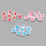 Цветочек-розочка из фоамирана 38 мм, микс №8, 3 цвета, 24 шт