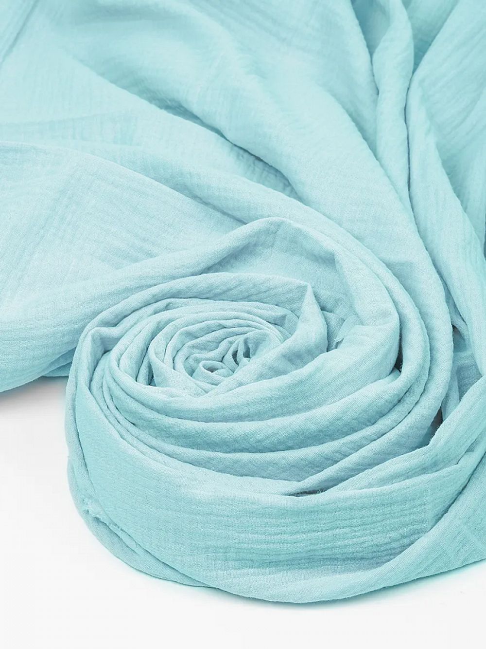 Муслин 125 г/м², 130 см / 2 метра, TBY.Mus.24723.30.2, цв.30 мята