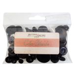 Украшения декоративные пуговицы ассорти Цветовая гамма (CB), 100г (CB113, Черно-белый)