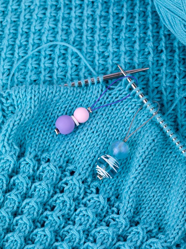 Кольца маркировочные пластик ⌀20 мм, 8 шт, с бусинами, Gamma MKK-01