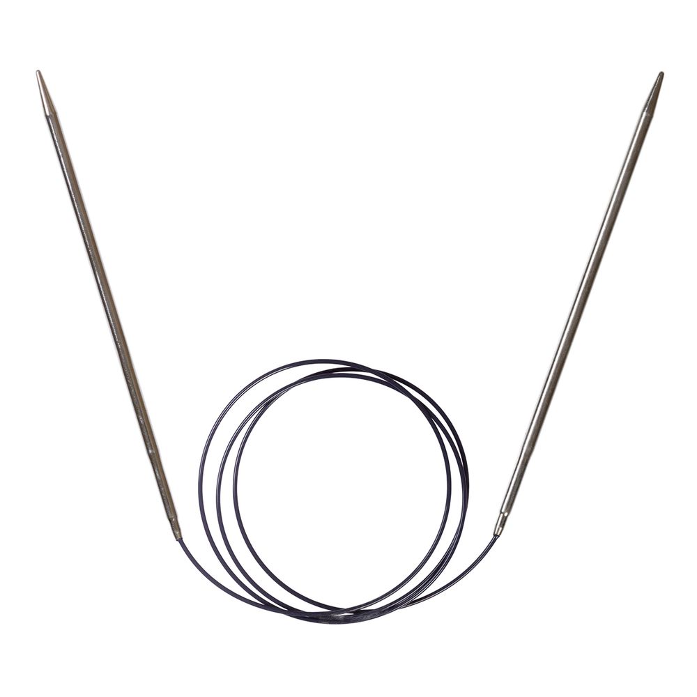 Спицы круговые ⌀4.0 мм, 100 см, 1 шт, серебристые, Prym 212146